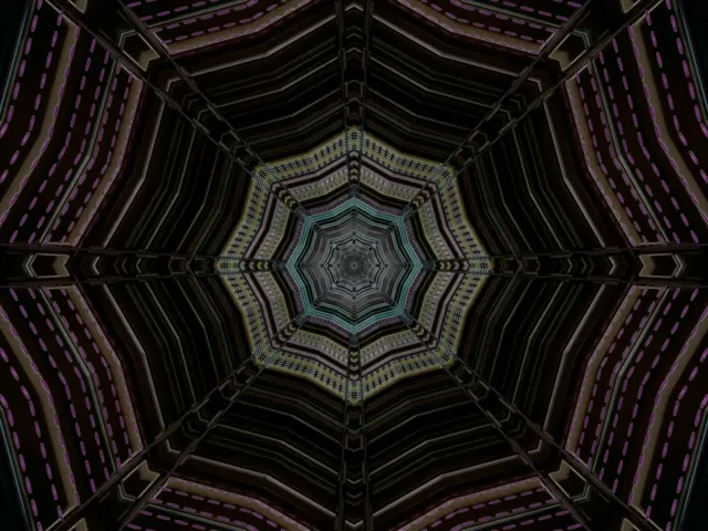 Neónový Tunel Tmavý Osemuholník Šetrič Obrazovky 4:3 Classic 60fps VJLoops