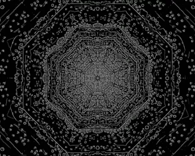 Túnel Neon Octógono Escuro Protector de Pantalla 5:4 industrial 60fps VJ loop