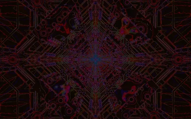 تونل نئون قرمز تیره مداری کالیدوسکوپ VJ Loop 16:10 مک‌بوک 60fps اسکرین‌سیور