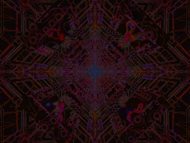 Neon Tünel Cyberpunk Izgara VJ Loop 4:3 Klasik 60fps Ekran Koruyucu