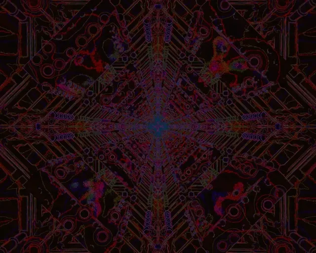 Neon Tunel 5:4 Industrial 60fps Screensaver Tamno Kolo Kaleidoskop VJ Loop