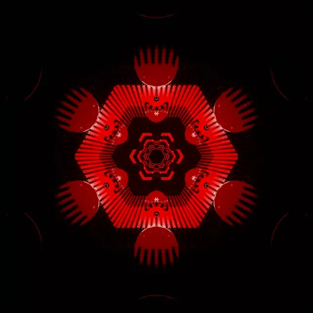 Vj loop อุโมงค์นีออน แฟร็กทัล มันดาลาโรส 1:1 สี่เหลี่ยม 60fps สกรีนเซฟเวอร์