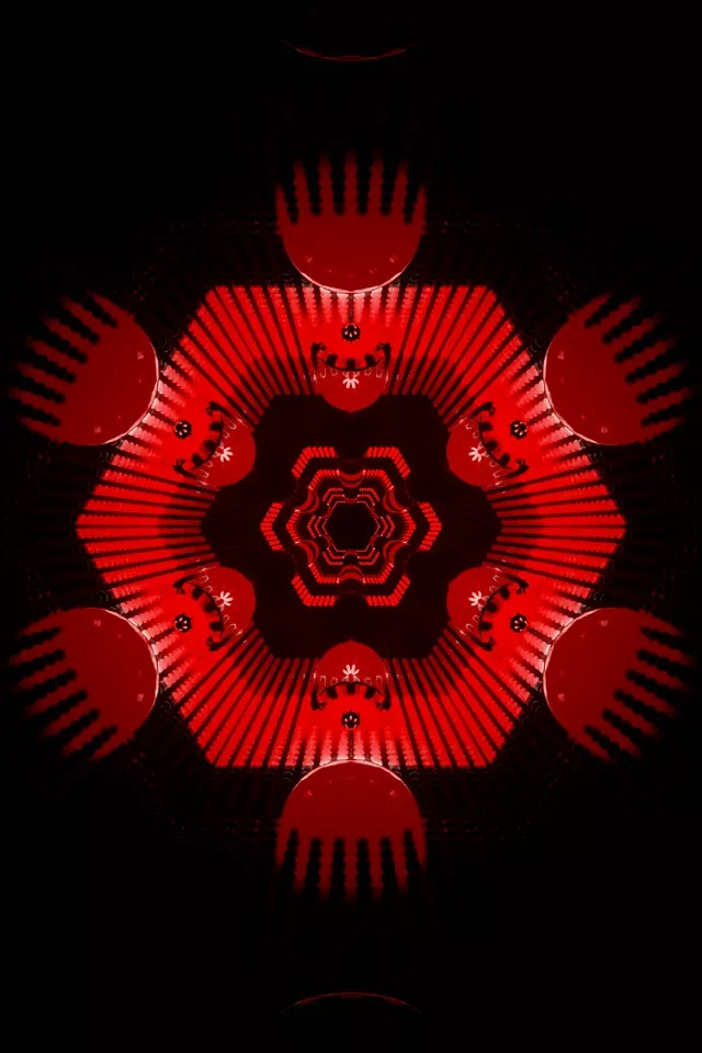 Túnel Neón Mandala Fractal VJ Loop 2:3 Foto Retrato 60fps Protector de Pantalla