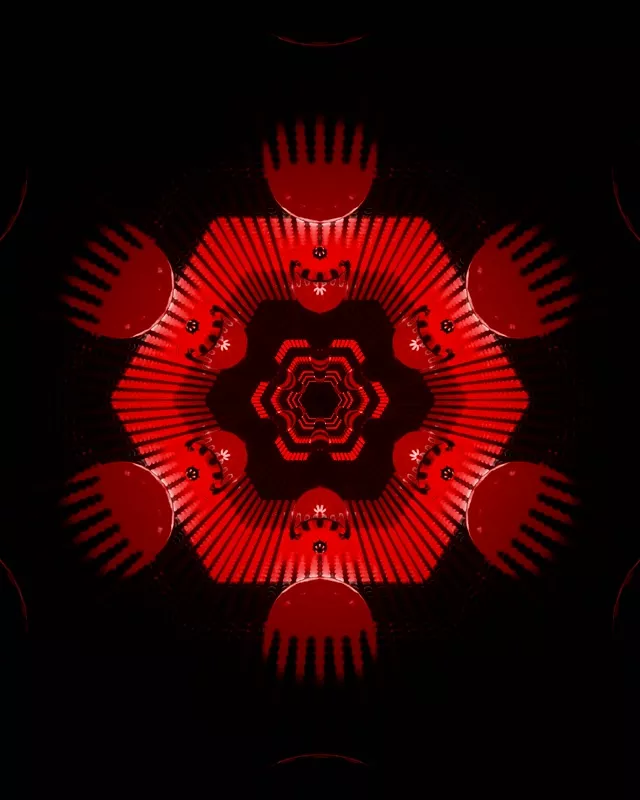 Mandala Frattale Tunnel Neon Vj Loop 4:5 Instagram 60fps Screensaver