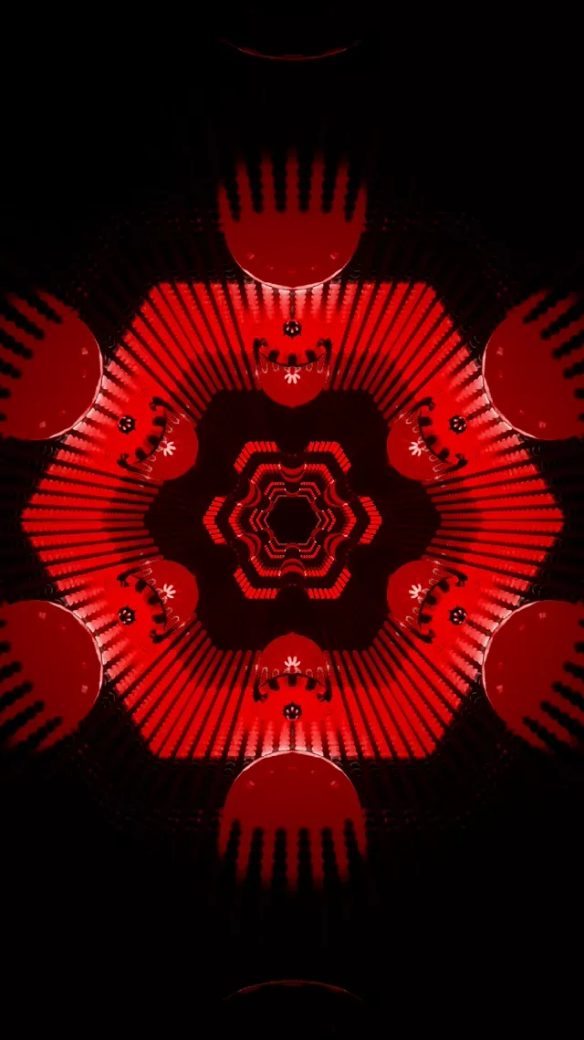 Neon Tunel Fraktal Mandala VJ Loop 9:16 Reels 60fps Čuvar Ekrana