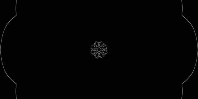 نفق نيون ندفة ثلجية مظلمة مندالا VJ Loop 2:1 يونيفيجيوم 60fps حافظة شاشة