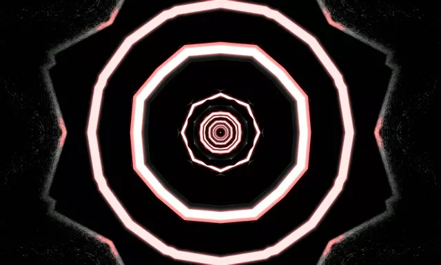 Neon Tunnel Dekagon Vortex VJ Loop 5:3 Wide 60fps Bildschirmschoner