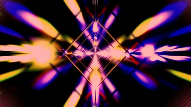 Neon Tunnel Diamond Rays VJ Loop | 4K 60fps Futuristic Screensaver