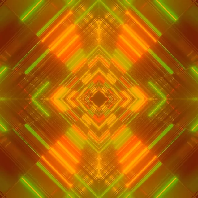 Neon Tunnel Diamond Vortex VJ Loop 1:1 Square 60fps Screensaver