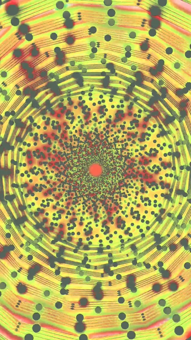 Tunel Neon Vortex Roi Puncte VJ Loop 9:16 Reels 60fps Screensaver