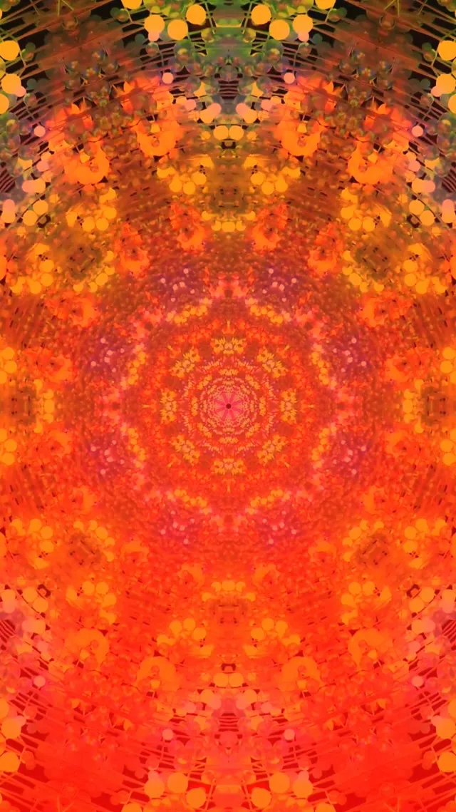 تونل نئون گردابه کالیدوسکوپ آتشین VJ Loop 9:16 Reels 60fps محافظ صفحه