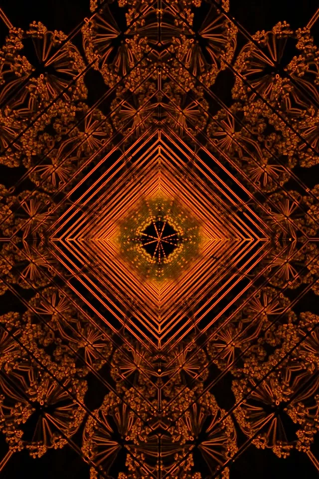 नियॉन टनल फ्रैक्टल डायमंड वोर्टेक्स 2:3 फोटो पोर्ट्रेट 60fps स्क्रीनसेवर VJLoops