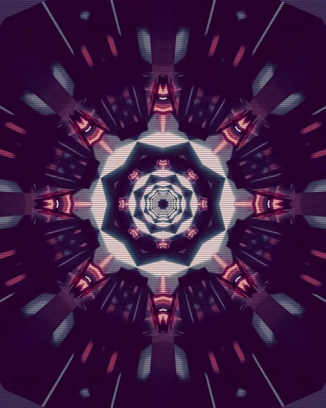 Neon Tunel Fraktalni Kaleidoskop 4:5 Instagram 60fps Screensaver Vj Loop