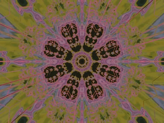 Túnel Neon Floração Caleidoscópio Fractal 4:3 Classic 60fps Protetor de Tela Vj Loop