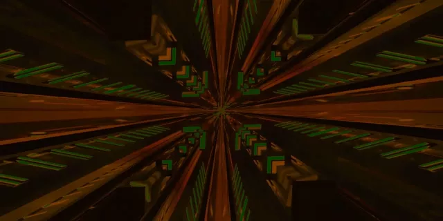 Neon Tonnel Fraktaal Kaleidoskoop Uitbarsting 2:1 Univisium 60fps Skermskakel VJ Loop