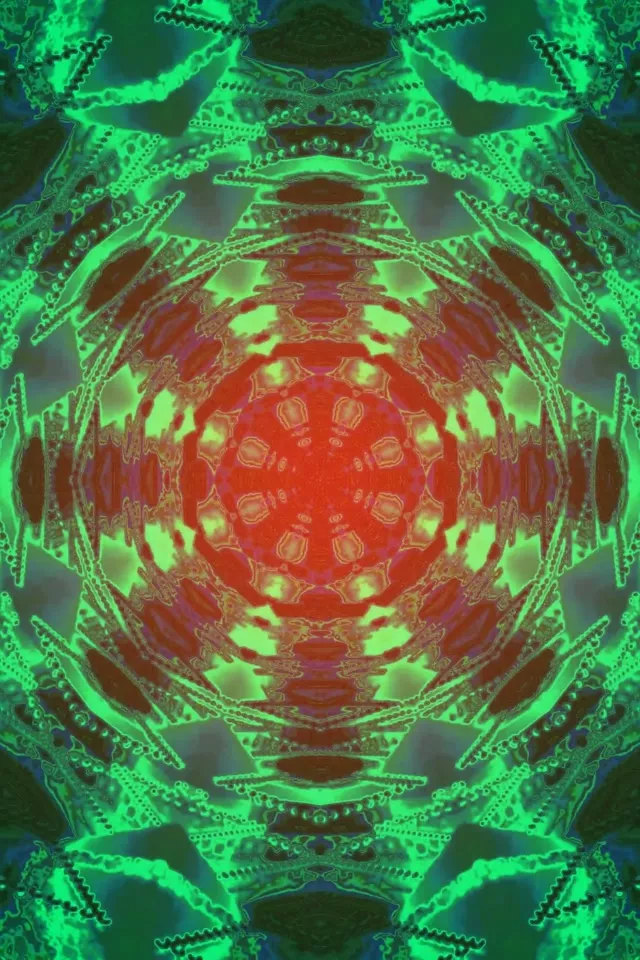 Túnel Neón Fractal Calidoscopio Explosión 2:3 Photo Portrait 60fps Protector de Pantalla VJ Loop