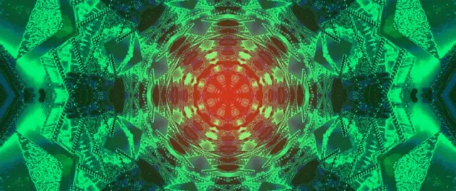 تونل نئون انفجار کالیدوسکوپ فرکتال 2.39:1 سینما اسکوپ 60fps محافظ صفحه VJ Loop