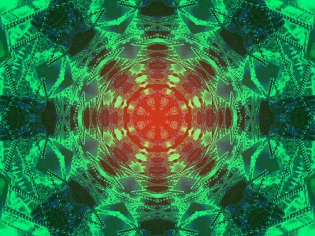 Neon Tunel Fraktalni Kaleidoskop Izbruh 4:3 Klasični 60fps Ohranjevalnik zaslona VJ Loop