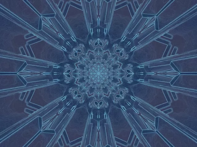 Tunnel Néon Burst Kaléidoscope Fractal 4:3 Classique 60fps VJLoops Économiseur d'écran