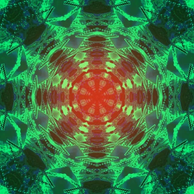 Túnel Neón Explosión Calidoscopio Fractal VJ Loop 1:1 Cadrado 60fps Protector de Pantalla