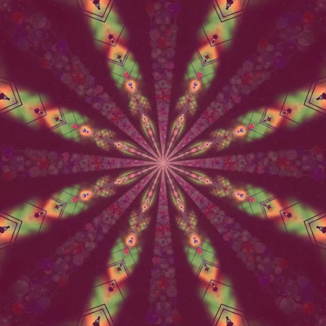 Túnel Neón Explosión Calidoscopio Fractal VJ Loop 1:1 Cadrado 60fps Protector de Pantalla