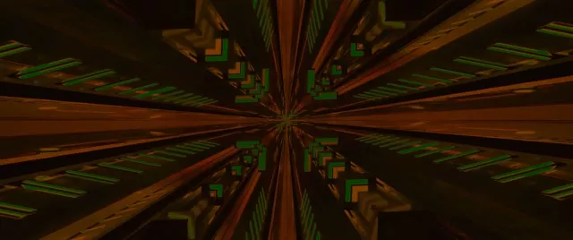 Neon Terowong Pecahan Kaleidoskop Fraktal VJ Loop 2.39:1 Cinemascope 60fps Penyelamat Skrin