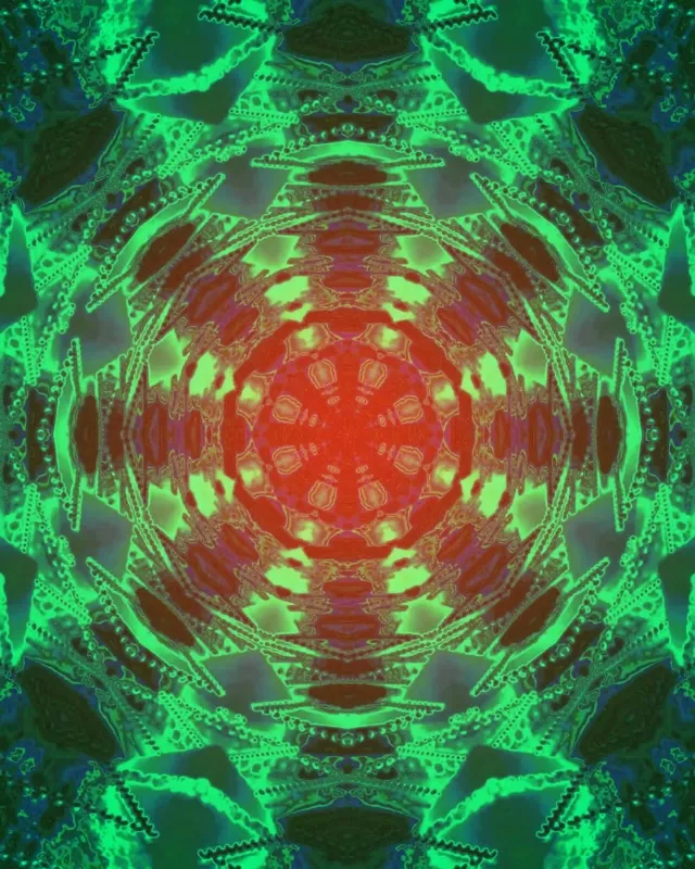 Tunnel Neon Esplosione Caleidoscopio Frattale Vj Loop 4:5 Instagram 60fps Screensaver