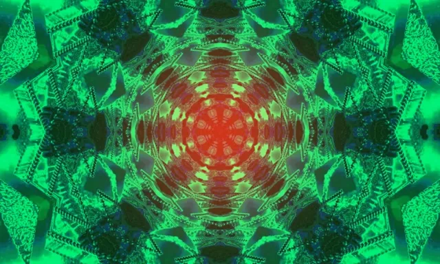 Túnel Neón Explosión Caleidoscopio Fractal VJLoops 5:3 Ancho 60fps Salvapantallas