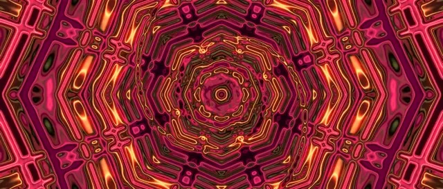 Neon Tunnel Fractal Kaleidoscope Vj Loop 21:9 Ultrawide 60fps Screensaver