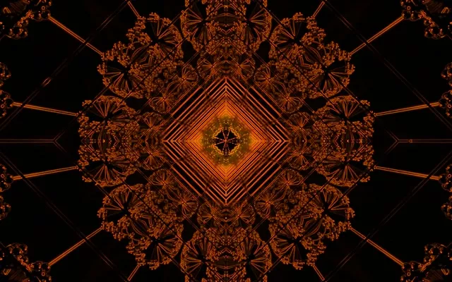 Неонски Тунел Фрактална Калејдоскоп VJ Loop 60fps 16:10 MacBook Screensaver