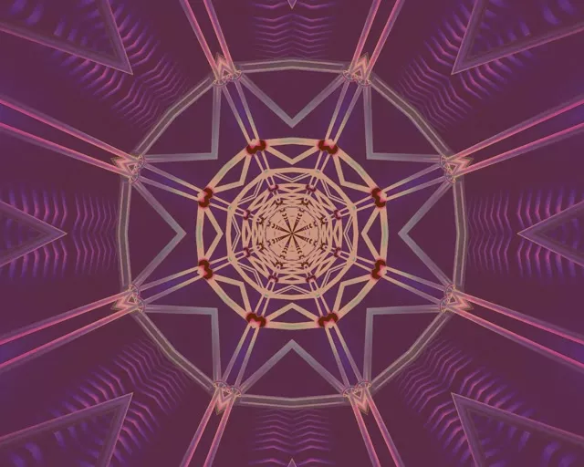 Tunel Neon Fractal Mandala VJLoops 5:4 Industrial 60fps Screensaver