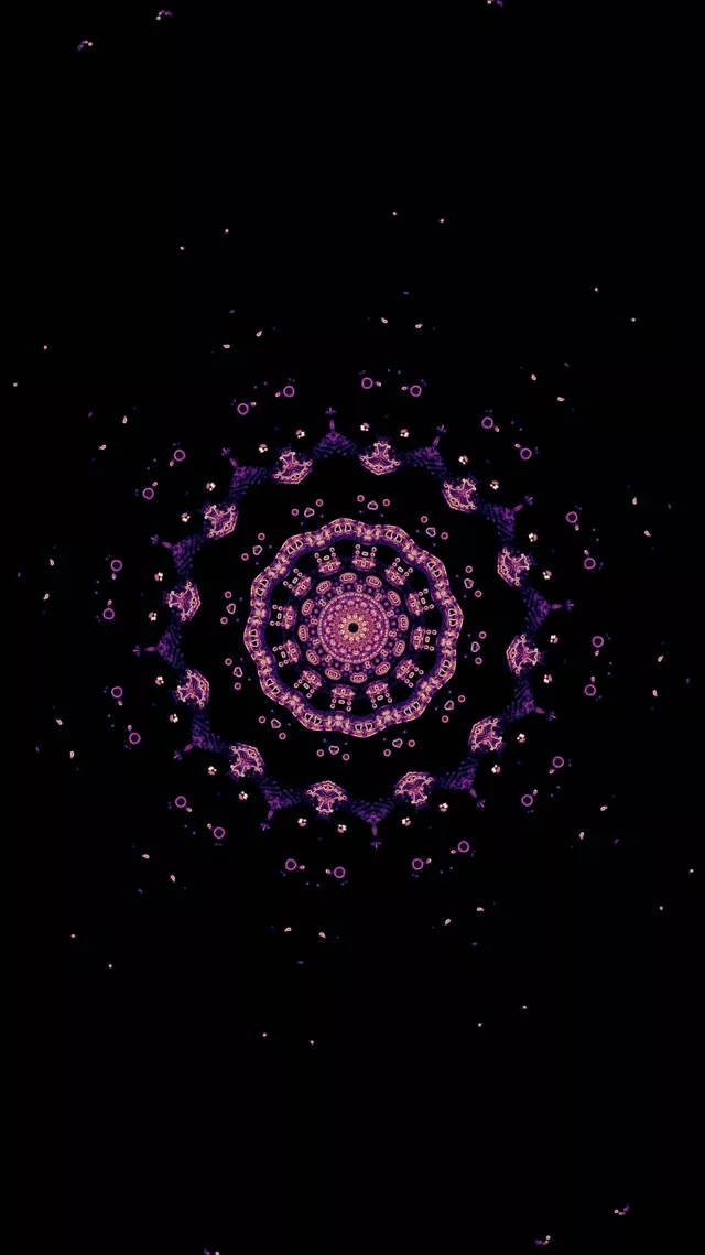 Neon Tunnel Fractal Mandala Vj Loop 9:16 Reels 60fps Screensaver