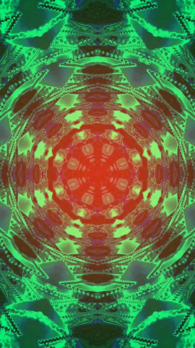 Neon Tunnel Fractal Mandala Vj Loop 9:16 Reels 60fps Screensaver