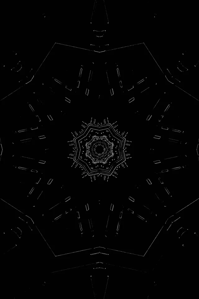 नियॉन टनल फ्रैक्टल पेंटागन वोर्टेक्स | 2:3 फोटो पोर्ट्रेट 60fps स्क्रीनसेवर VJLoops