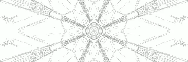 Túnel Neon Explosão Estrela Fractal 3:1 Triple Wide 60fps Protetor de Tela VJLoops