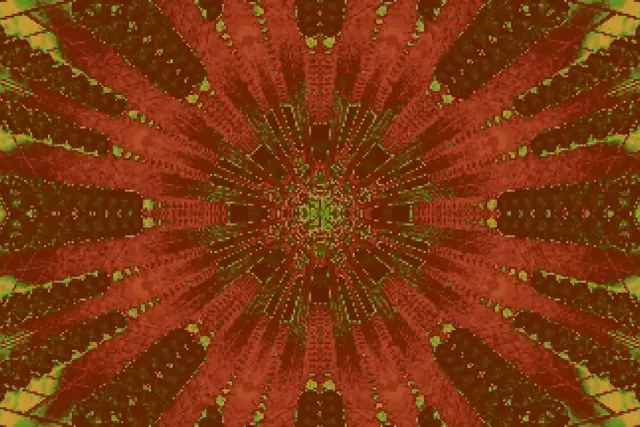 Tunel Neon Shpërthim Diell Fraktal të Kuq Gjelbër VJLoops 3:2 Surface 60fps Ekrankursyes