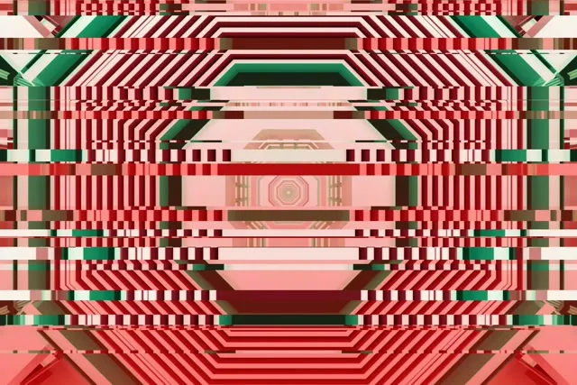 Neon Tunnel Geometric Grid VJ Loop 60fps 3:2 Screensaver