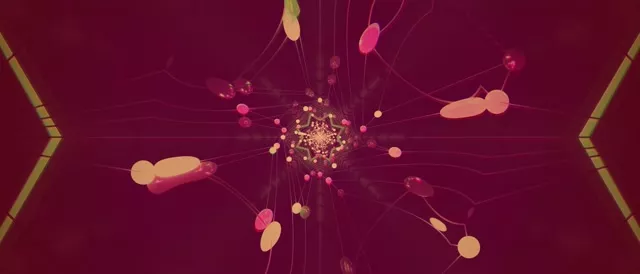 Neon Tunnel Glowing Orbs Vortex VJ Loop 21:9 Ultrawide 60fps Screensaver