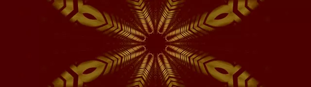 Neon Tunnel Gold Kaleidoscope Star 32:9 Ultrawide 60fps Screensaver Vj Loop