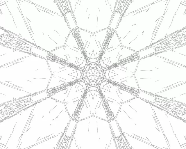 Neon Tunel Gotiko Arkua Kaleidoskopo 5:4 industrial 60fps Pantaila-babeslea VJLoops