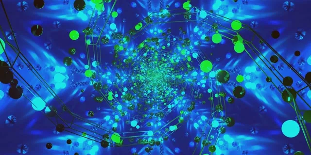 Neon Tunnel Glowing Orb Vortex Vj Loop 2:1 Univisium 60fps Screensaver