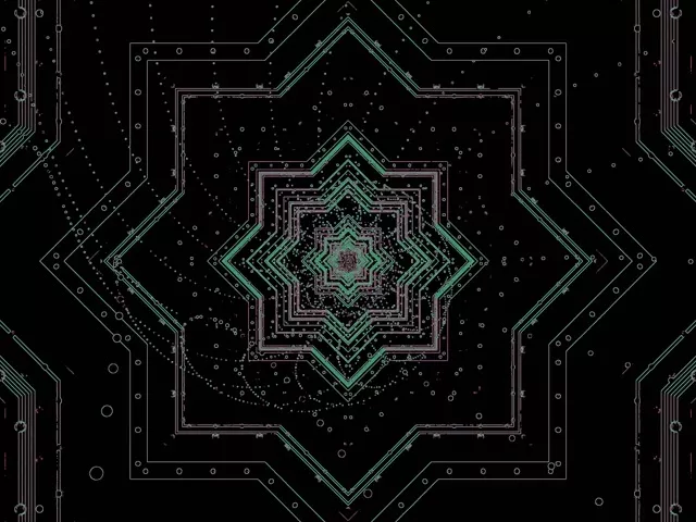 ნეონის ტუნელი მწვანე წრედი ვარსკვლავი Screensaver 4:3 კლასიკური 60fps VJ Loop