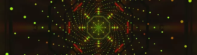 تونل نئون Green Dots Screensaver 32:9 Super Ultrawide 60fps VJ Loop
