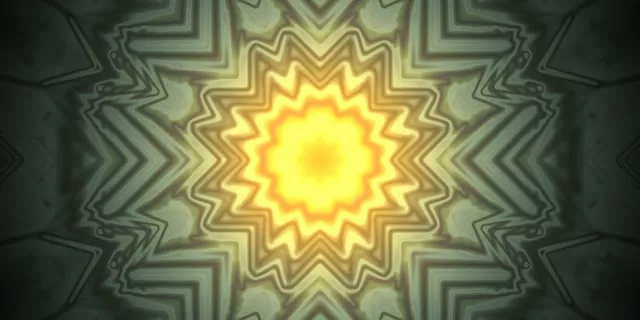 Neon Tunnel Golden Star Kaleidoscope VJ Loop 2:1 Univisium 60fps Screensaver