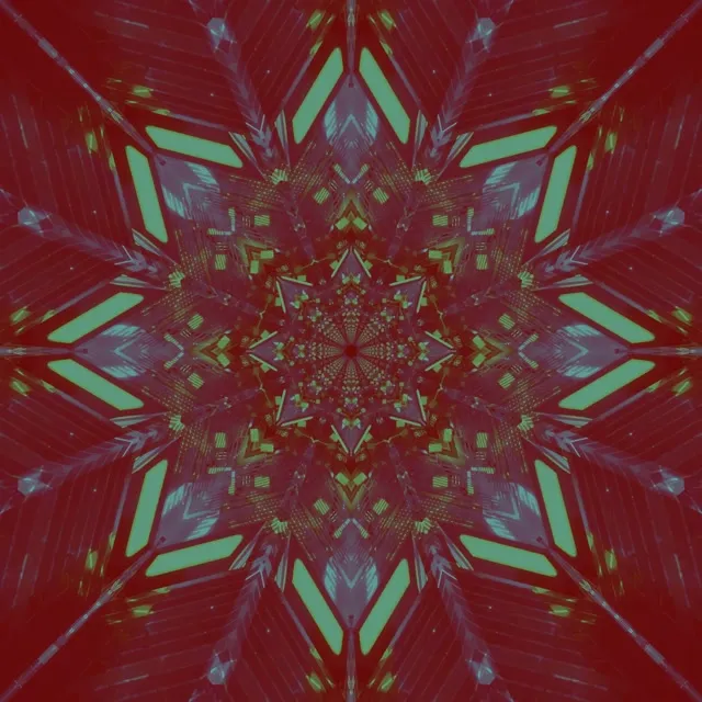 Neon Tunnel Fractal Kaleidoscope Star Vj Loop 1:1 Square 60fps Screensaver