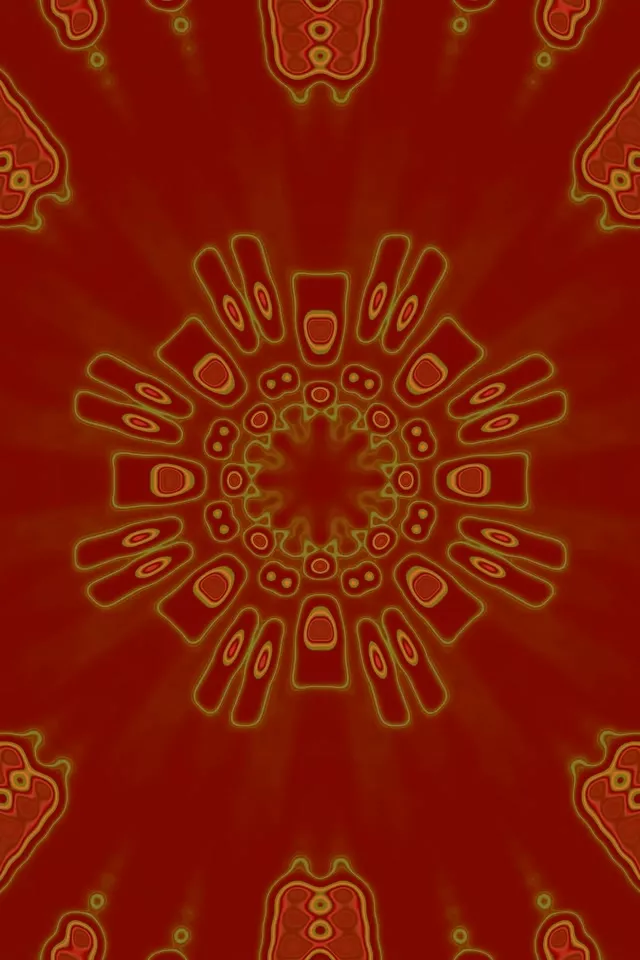Neon Tunel Kaleidoskop Burst VJ Loop 2:3 Photo Portrait 60fps Šetrič Obrazovky
