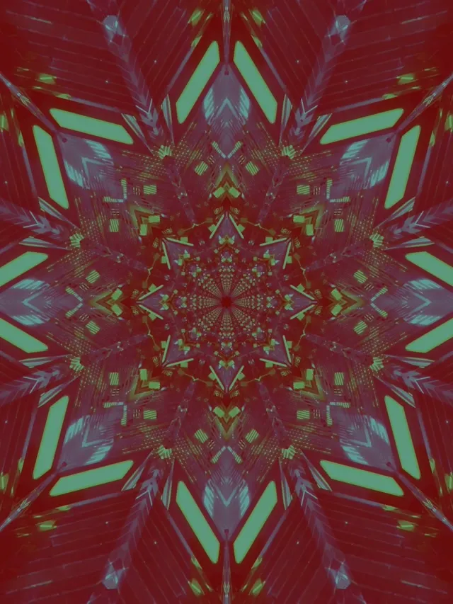 Неонски Тунел Калејдоскоп Шеврон Loop | VJ Loop | 3:4 iPad Portrait 60fps Screensaver