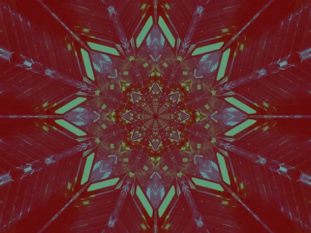 Tunnel Neon Caleidoscopio Stella Esplosione VJ Loop 4:3 Classico 60fps Screensaver