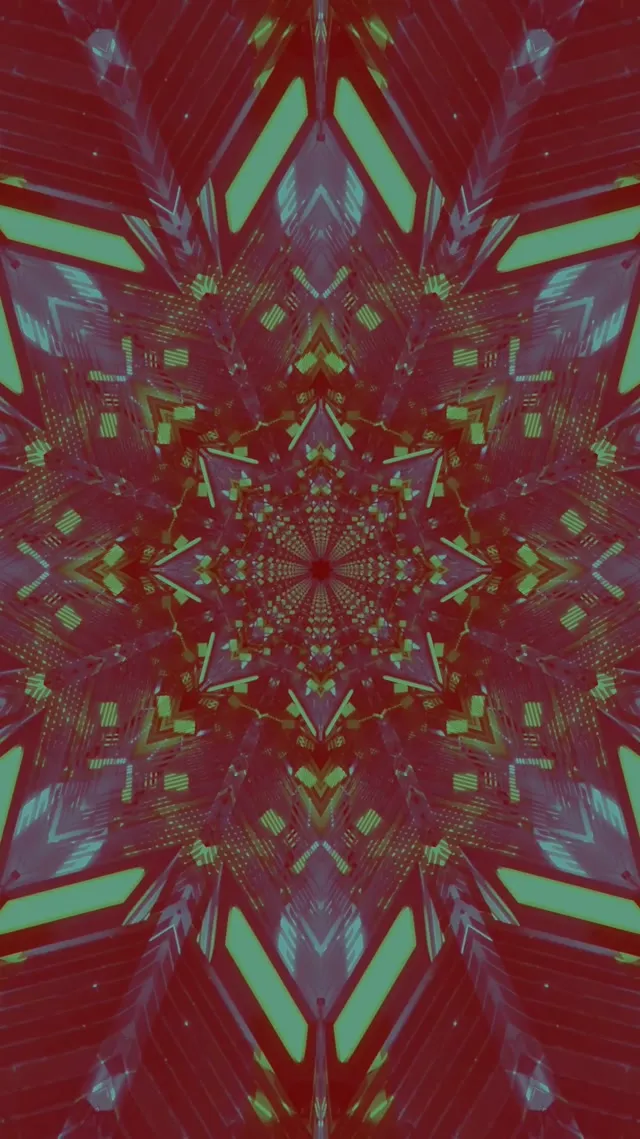 تونل نئون کالیدوسکوپ زیگزاگ VJ Loop 9:16 Reels 60fps محافظ صفحه