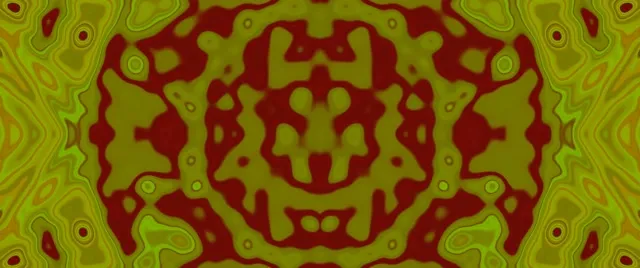 Túnel de Neó Calidoscopi Fractal Verd VJ Loop 2.39:1 Cinemascope 60fps Protector de pantalla